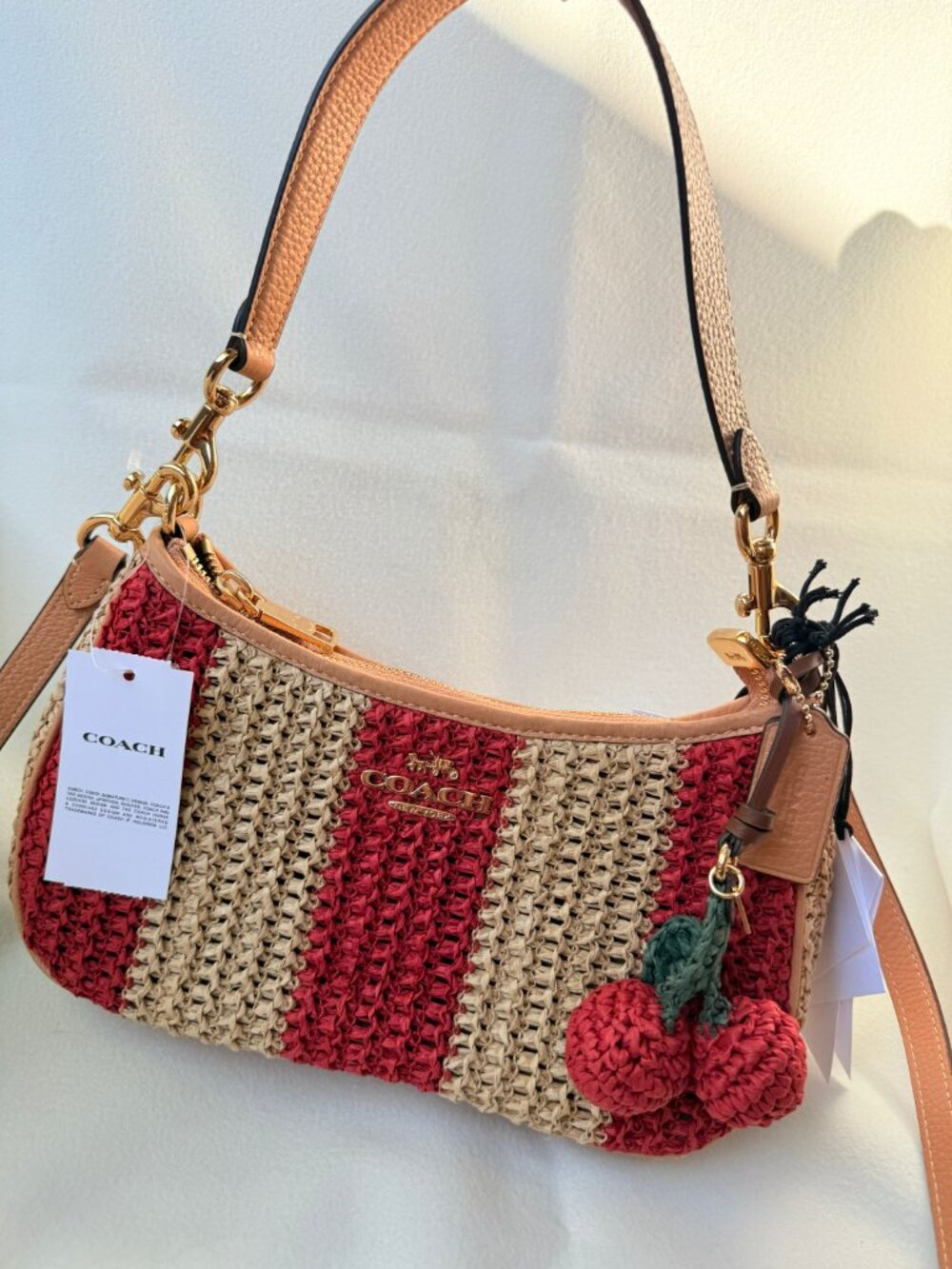 coach Teri Shoulder Bag With Stripes And Charm cer34 - Picture 6 of 14